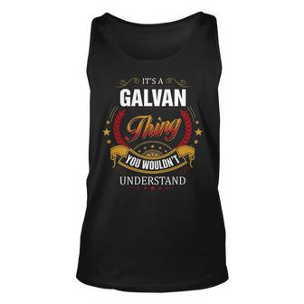 Galvan Shirt Family Crest Galvan T Shirt Galvan Clothing Galvan Tshirt Galvan Tshirt Gifts For The Galvan Unisex Tank Top - Seseable
