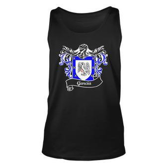 Garcia Coat Of Arms Surname Last Name Family Crest Unisex Tank Top | Mazezy