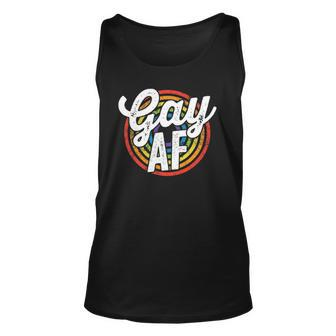 Gay Af Lgbt Pride Rainbow Flag March Rally Protest Equality Unisex Tank Top | Mazezy
