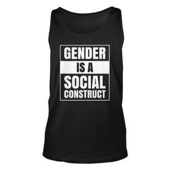 Gender Is A Social Construct Agender Bigender Trans Pronouns Tank Top | Mazezy