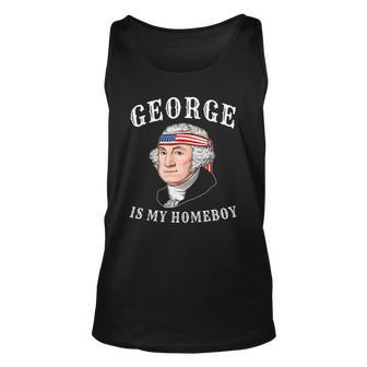 George Washington Funny 4Th Of July American Flag Unisex Tank Top | Mazezy