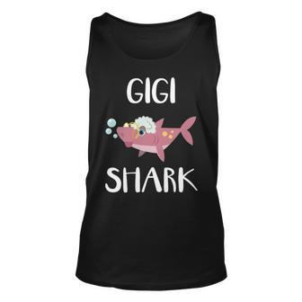 Gigi Grandma Gift Gigi Shark V2 Unisex Tank Top - Seseable