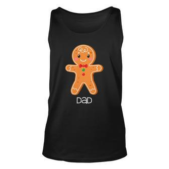 Gingerbread Dad Christmas Matching Pajamas For Family Xmas Unisex Tank Top | Mazezy