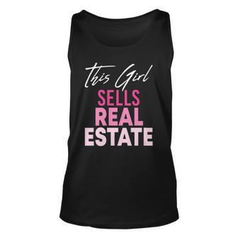 Womens This Girl Sells Real Estate Realtor Real Estate Agent Broker Tank Top | Mazezy AU