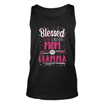Glamma Grandma Gift Blessed To Be Called Mom And Glamma Unisex Tank Top - Seseable
