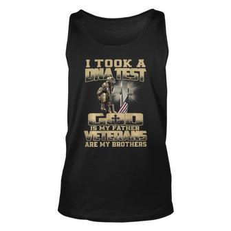 God Is My Father Veterans Are Brothers T-Shirt Unisex Tank Top - Monsterry CA