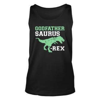 Godfather Saurus-Rex Dinosaur Lovers Gift Unisex Tank Top | Mazezy
