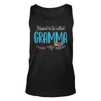 Gramma Grandma Gift Blessed To Be Called Gramma Unisex Tank Top - Seseable