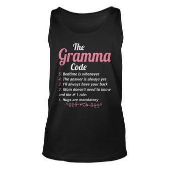 Gramma Grandma Gift The Gramma Code Unisex Tank Top - Seseable