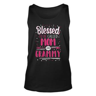 Grammy Grandma Gift Blessed To Be Called Mom And Grammy Unisex Tank Top - Seseable