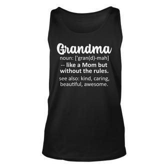 Grandma Definition Funny Gift For Grandma Christmas Birthday Unisex Tank Top - Seseable