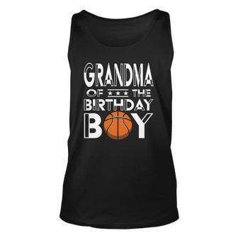 Grandma Of The Birthday Boy Party A Favorite Boy Basketball Unisex Tank Top | Mazezy CA