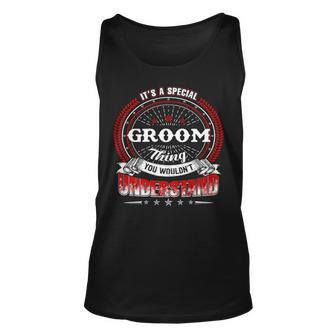 Groom Shirt Family Crest Groom T Shirt Groom Clothing Groom Tshirt Groom Tshirt Gifts For The Groom Unisex Tank Top - Seseable