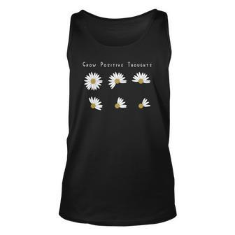 Grow Positive Thoughts Tee Floral Bohemian Style Unisex Tank Top | Mazezy