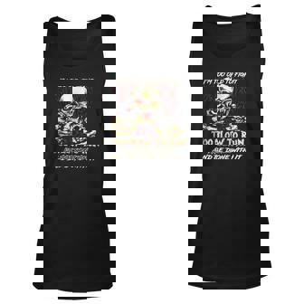 Im A Grumpy Old Man Im Too Old To Fight Too Slow To Run Ill Just Shoot You And Be Done With It Skeleton With Gun Tank Top | Mazezy