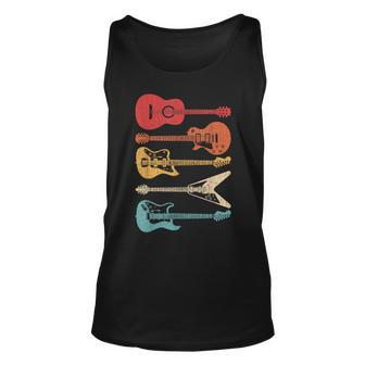 Guitar Lover Retro Style Gift For Guitarist Unisex Tank Top | Mazezy