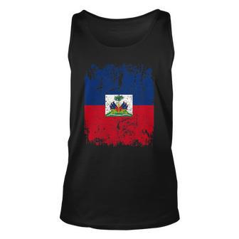 Haiti Flag Vintage Men Women Kids Haiti Unisex Tank Top | Mazezy
