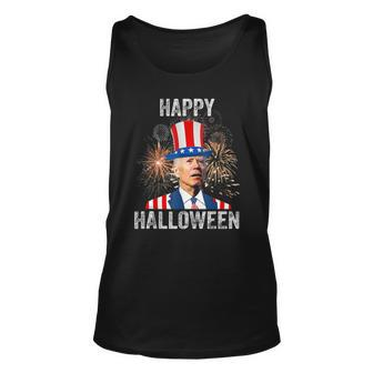 Halloween Funny Happy 4Th Of July Anti Joe Biden Unisex Tank Top | Mazezy