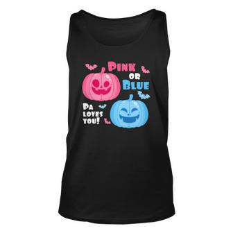 Halloween Gender Reveal Pa Loves You Fall Theme Unisex Tank Top | Mazezy