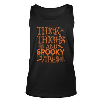 Halloween Thick Thighs And Spooky Vibes Unisex Tank Top | Mazezy
