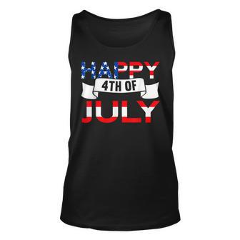 Happy 4Th Of July American Flag Usa Funny 4Th Of July Unisex Tank Top - Seseable