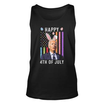 Happy 4Th Of July Confused Funny Joe Biden Happy Easter Day Unisex Tank Top | Mazezy