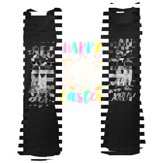 Happy Easter Three Jack Russell Terrier Wearing Bunny Ears Unisex Tank Top - Thegiftio UK