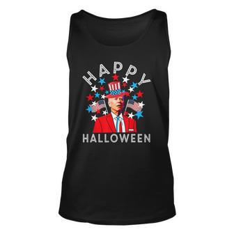 Happy Halloween Joe Biden 4Th Of July Memorial Independence Unisex Tank Top | Mazezy UK