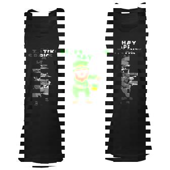 Happy Trick Green Beer Love Irish St Patricks Day Leprechaun Tank Top | Mazezy