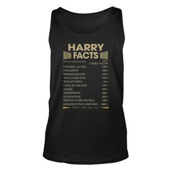 Harry Name Gift Harry Facts Unisex Tank Top - Seseable