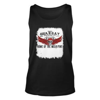 Hearsay Brewing Company Brewing Co Home Of The Mega Pint Unisex Tank Top | Mazezy