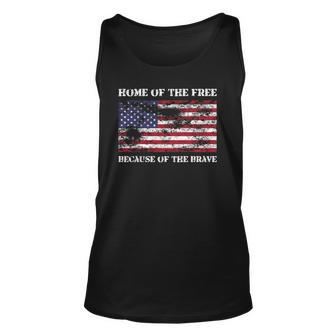Home Of The Free Because Brave Grunge Unisex Tank Top | Mazezy