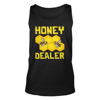 Honey Dealer Bee Honeycomb Beekeeping Beekeeper Apiarist Unisex Tank Top | Mazezy