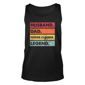 Husband Dad Tower Climber Funny Tower Climbing Father Mens Unisex Tank Top | Mazezy