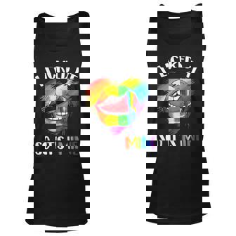 I Licked It So Its Mine Lgbtq Lips Rainbow Lgbt Unisex Tank Top - Thegiftio