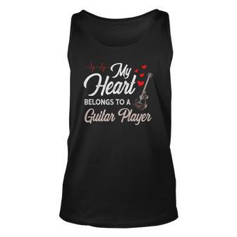 I Love My Guitar Player Husband Wife Gifts Valentines Unisex Tank Top | Mazezy
