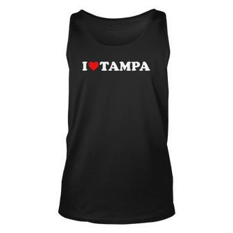 I Love Tampa - Heart Florida Vacation Gift Unisex Tank Top | Mazezy