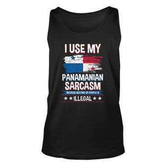 I Use My Panamanian Sarcasm Panamanian Unisex Tank Top | Mazezy