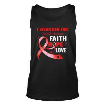 I Wear Red For Vasculitis Awareness Gifts Unisex Tank Top | Mazezy