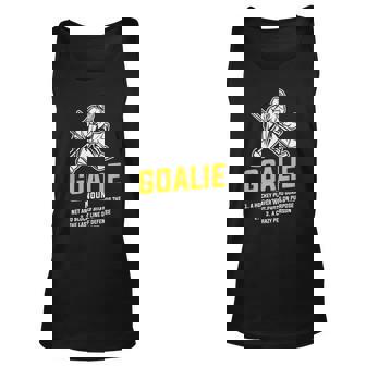 Ice Hockey Goalie Funny Definition For All Player Unisex Tank Top | Mazezy