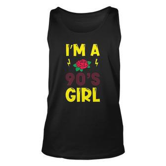 Im A 90S Girl Retro Rose Cassette Player Boombox Unisex Tank Top | Mazezy