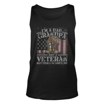 Im A Dad Grandpa & Veteran Patriot Soldier 4Th Of July Gift Unisex Tank Top - Seseable