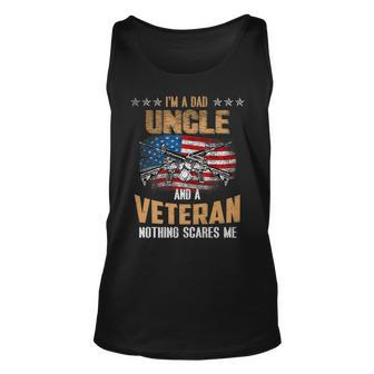 Im A Dad Uncle And A Veteran Fathers Day Fun 4Th Of July Unisex Tank Top - Seseable