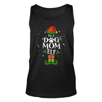 Im A Dog Mom Elf Xmas Matching Family Christmas Pajamas Unisex Tank Top - Thegiftio UK