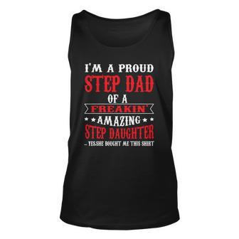 Im A Proud Stepdad Of A Freaking Amazing Fathers Day Unisex Tank Top | Mazezy