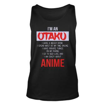 Im An Otaku - Funny Japanese Anime Lover Unisex Tank Top - Thegiftio UK