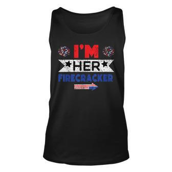Im Her Firecracker 4Th Of July Matching Couple For Her Unisex Tank Top - Seseable