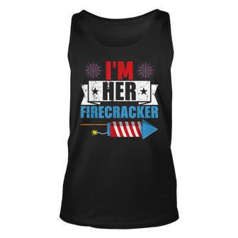 Im Her Firecracker 4Th Of July Matching Couple For Her Unisex Tank Top - Seseable