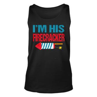 Im His Firecracker His And Hers 4Th Of July Matching Couple Unisex Tank Top - Seseable