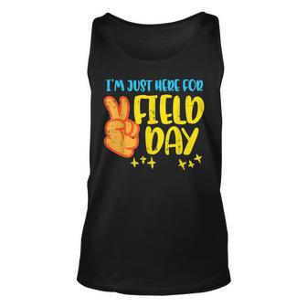 Im Just Here For Day Field Peace Sign Funny Boys Girls Kids Unisex Tank Top - Seseable